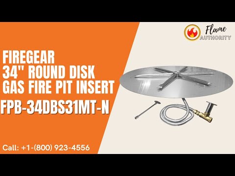 Firegear 34" Round Disk Gas Fire Pit Insert FPB-34DBS31MT-N