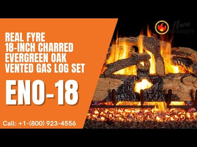 Real Fyre 18-inch Charred Evergreen Oak Vented Gas Log Set - ENO-18