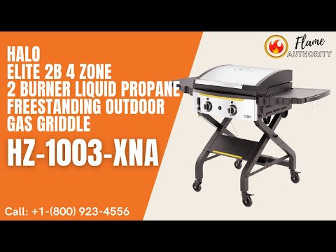 Halo Elite 2B 4 Zone 2 Burner Liquid Propane  Freestanding Outdoor Gas Griddle HZ-1003-XNA