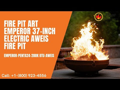 Fire Pit Art Emperor 37-inch Electric AWEIS Fire Pit - Emperor-PENTA24-200K BTU-AWEIS