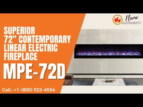 Superior 72" Contemporary Linear Electric Fireplace MPE-72D