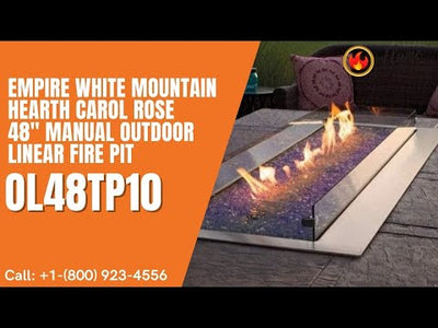 Empire White Mountain Hearth Carol Rose 48" Manual Outdoor Linear Fire Pit OL48TP10
