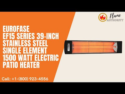 Eurofase EF15 Series 39-inch Stainless Steel Single Element 1500 Watt Electric Patio Heater