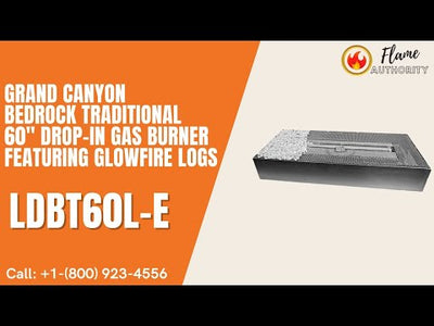 Grand Canyon Bedrock Traditional 60" Drop-In Gas Burner Featuring Glowfire Logs LDBT60L-E