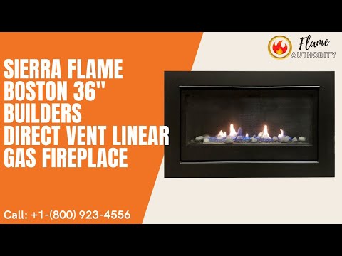 Sierra Flame Boston 36" Builders Direct Vent Linear Gas Fireplace