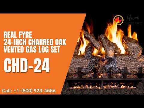 Real Fyre 24-inch Charred Oak Vented Gas Log Set - CHD-24