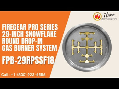 Firegear Pro Series 29-inch Snowflake Round Drop-In Gas Burner System - FPB-29RPSSF18