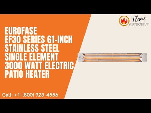 Eurofase EF30 Series 61-inch Stainless Steel Single Element 3000 Watt Electric Patio Heater