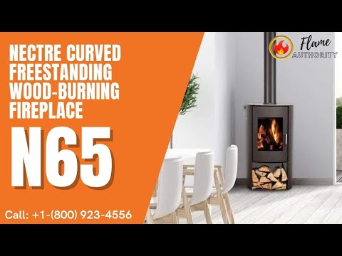 Nectre Curved Freestanding Wood-Burning Fireplace N65