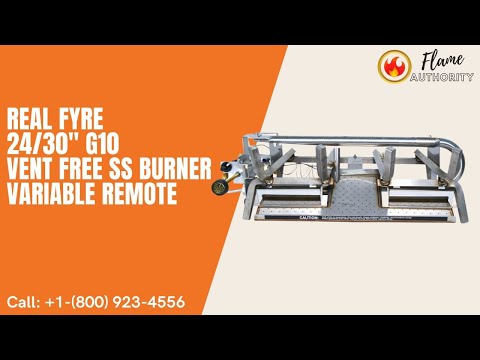 Real Fyre 24/30" G10 Vent Free SS Burner Variable Remote G10-24/30-15-SS