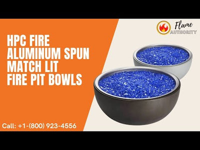 HPC Fire Aluminum Spun Match Lit Fire Pit Bowls