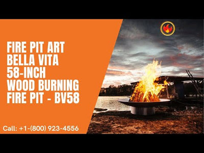 Fire Pit Art Bella Vita 58-inch Wood Burning Fire Pit - BV58