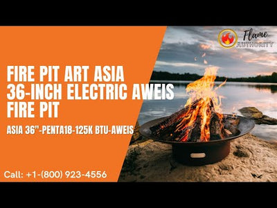 Fire Pit Art Asia 36-inch Electric AWEIS Fire Pit Asia 36"-PENTA18-125K BTU-AWEIS