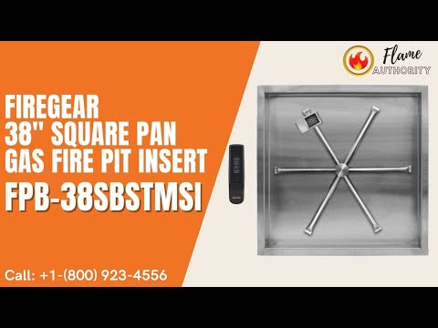 Firegear 38" Square Pan Gas Fire Pit Insert FPB-38SBSTMSI-N