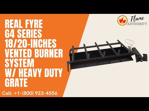 Real Fyre G4 Series 18/20-inches Vented Burner System w/ Heavy Duty Grate GX4-18/20