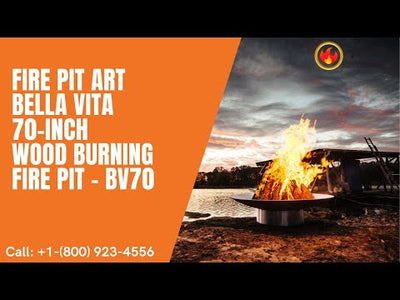 Fire Pit Art Bella Vita 70-inch Wood Burning Fire Pit - BV70