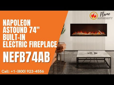 Napoleon Astound 74" Built-In Electric Fireplace NEFB74AB