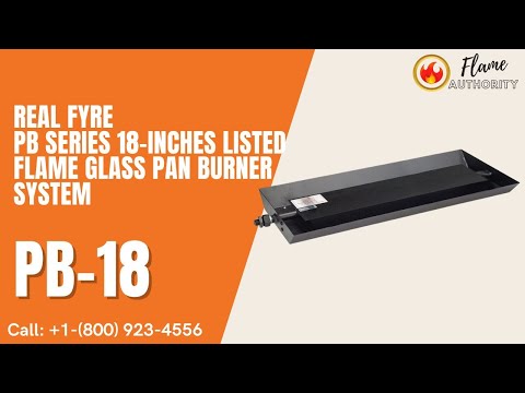 Real Fyre PB Series 18-inches Listed Flame Glass Pan Burner System PB-18