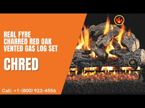 Real Fyre Charred Red Oak Vented Gas Log Set - CHRED