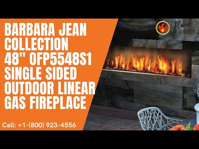 Barbara Jean Collection 48" OFP5548S1 Single Sided Outdoor Linear Gas Fireplace