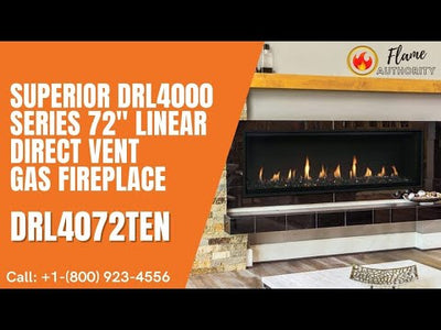 Superior DRL4000 Series 72" Linear Direct Vent Gas Fireplace DRL4072TEN