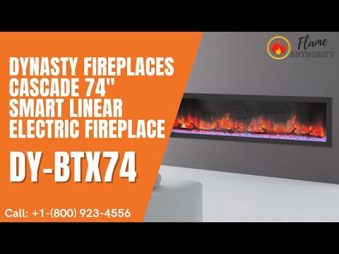 Dynasty Fireplaces Cascade 74" Smart Linear Electric Fireplace DY-BTX74