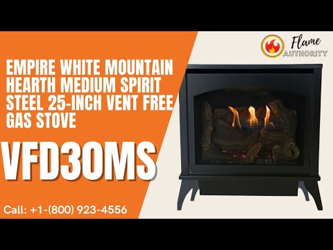 Empire White Mountain Hearth Medium Spirit Steel 25-inch Vent Free Gas Stove VFD30MS