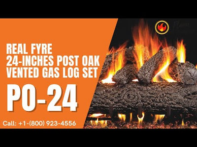 Real Fyre 24-inches Post Oak Vented Gas Log Set PO-24