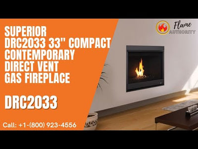 Superior DRC2033 33" Compact Contemporary Direct Vent Gas Fireplace DRC2033