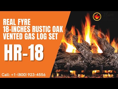 Real Fyre 18-inches Rustic Oak Vented Gas Log Set HR-18