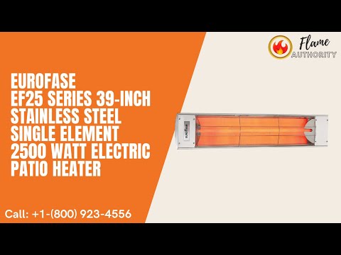 Eurofase EF25 Series 39-inch Stainless Steel Single Element 2500 Watt Electric Patio Heater