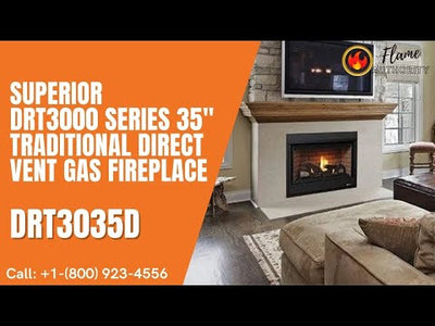 Superior DRT3000 Series 35" Traditional Direct Vent Gas Fireplace DRT3035D