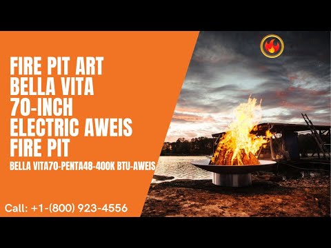 Fire Pit Art Bella Vita 70-inch Electric AWEIS Fire Pit - Bella Vita70-PENTA48-400K BTU-AWEIS