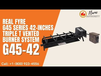 Real Fyre G45 Series 42-Inches Triple T Vented Burner System G45-42