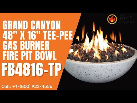 Grand Canyon 48" x 16" Tee-Pee Gas Burner Fire Pit Bowl FB4816-TP
