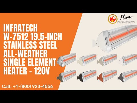 Infratech W-7512 19.5-inch Stainless Steel All-Weather Single Element Heater - 120V