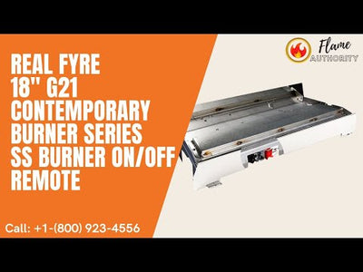 Real Fyre 18" G21 Contemporary Burner Series SS Burner On/Off Remote G21-GL-18-12