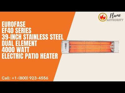 Eurofase EF40 Series 39-inch Stainless Steel Dual Element 4000 Watt Electric Patio Heater