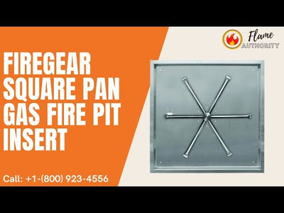 Firegear 32" Stainless Steel Square Pan Gas Fire Pit Insert FPB-32SBS31MT-N