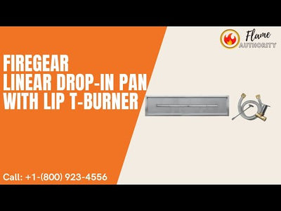Firegear 96" Linear Drop-In Pan with Lip T-Burner LOF-9606TMT-N