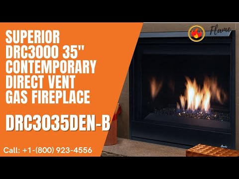 Superior DRC3000 35" Contemporary Direct Vent Gas Fireplace DRC3035DEN-B