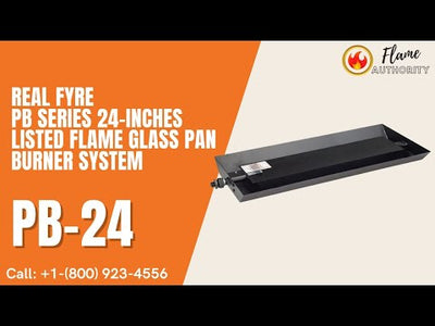 Real Fyre PB Series 24-inches Listed Flame Glass Pan Burner System PB-24