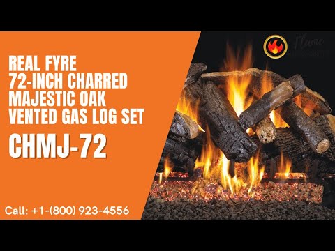 Real Fyre 72-inch Charred Majestic Oak Vented Gas Log Set - CHMJ-72