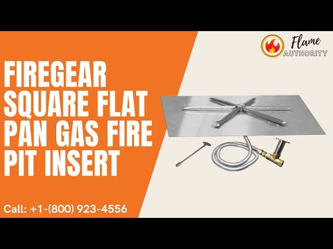 Firegear 25" Stainless Steel Square Flat Pan Gas Fire Pit Insert FPB-25SFBS22MT-N
