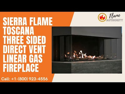 Sierra Flame Toscana Three Sided Direct Vent Linear Gas Fireplace