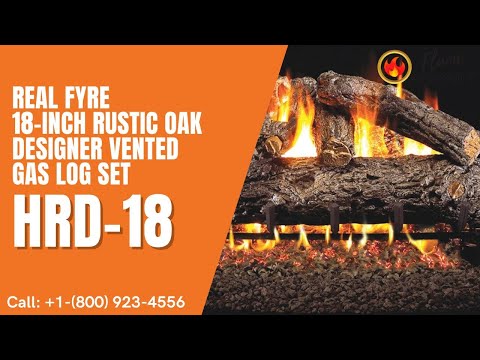 Real Fyre 18-inch Rustic Oak Designer Vented Gas Log Set - HRD-18