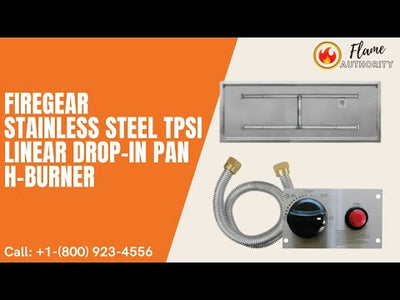 Firegear Stainless Steel TPSI Linear Drop-In Pan Natural Gas 36-inch H-Burner LOF-3612HTPSI-N