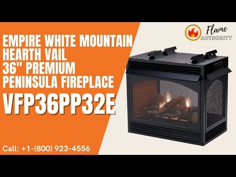 Empire White Mountain Hearth Vail 36" Premium Peninsula Fireplace VFP36PP32E
