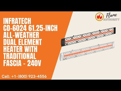 Infratech CD-6024 61.25-inch All-Weather Dual Element Heater with Traditional Fascia - 240V