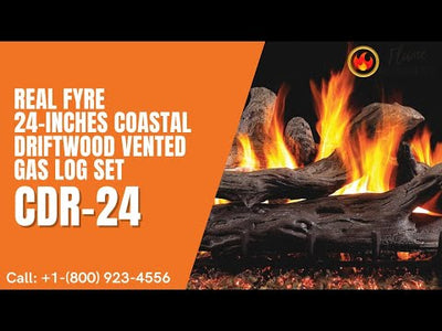 Real Fyre 24-inches Coastal Driftwood Vented Gas Log Set CDR-24